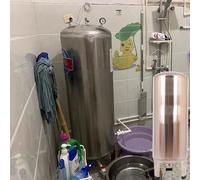 Surpresseur Grand Réservoir de Stockage D'eau en Acier Inoxydable pour Chauffe-eau Domestique, Réservoir de Système D'eau pour Urgence Préchargé, Pompe pour Réservoir D'eau Potable(50x155cm (300L/79 g