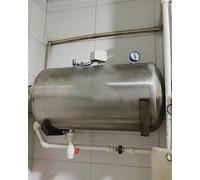 Surpresseur Réservoir à Pression Horizontal pour Pompe de Puits, Réservoir à Vessie de Stockage D’Eau 20 40 50 60 80 Gal avec Kit de Montage, pour Système(75x55cm/100L/26.4gal)