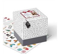 SURPRISA Boîte cadeau, boîte à énigmes, emballage cadeau pour bons d'achat, puzzles labyrinthes, taille M (16 cm)