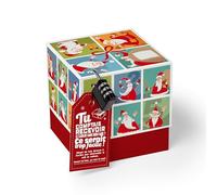 SURPRISA Boîte Cadeau de Noël, Boîte à Énigmes pour Argent, Emballage pour Chèques, Casse-tête Père Noël