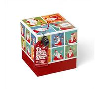 SURPRISA Boîte cadeau pour Noël, boîte à énigmes, emballage pour bons d'achat, énigmes du Père Noël, taille M (16 cm)