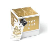 SURPRISA Coffret cadeau puzzle avec feuille d'or - Emballage cadeau élégant pour mariage, anniversaire ou Saint-Valentin - Puzzle en forme de cœur pour elle et lui - Taille S (12 cm)