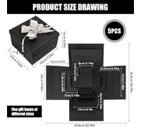 Surprise Explosion Gift Box Kit, Exciting Surprise Opening Creative And Interactive Way To Present Your Gift Boxs With Lids For Birthdays, Valentine’S Day, And Festive Occasions Party(Noir,2PCS)