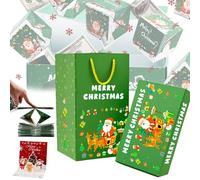 Surprise Gift Box Explosion,2026 New Folding Bouncing Red Envelope Gift with 16 Pop-Up Cash Boxes,Creative Explosion Money Box with Confetti for Christmas Birthday Anniversary Valentine (Green-E)