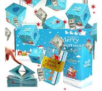 Surprise Gift Box Explosion for Money,Christmas Explosion Gift Box,Folding Bouncing Pop-Up Explode Gifts Boxes,Surprise Gifts Boxes for Birthday Anniversary Valentine Proposal,12/16/20PCS (16PC Blue)