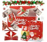 Surprise Gift Box Explosion for Money, Unique Folding Bouncing Envelope Gift Box, Cash Explosion Luxury for Birthday Anniversary Valentine Proposal (Red)