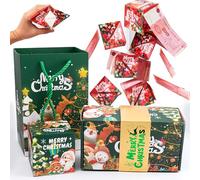 Surprise Gift Box Explosion for Money, Unique Folding Bouncing Red Envelope Gift Box for Cash Pop Up Christmas Money Boxes for Birthday Anniversary Valentine (Green B,6 Boxes)