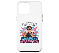 Surprise : Je vis ma Meilleure Vie Trans, Trans Pride LGBTQ Coque pour iPhone 12 Pro Max