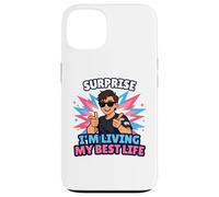 Surprise : Je vis ma Meilleure Vie Trans, Trans Pride LGBTQ Coque pour iPhone 13