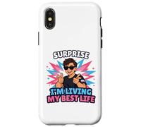Surprise : Je vis ma Meilleure Vie Trans, Trans Pride LGBTQ Coque pour iPhone X/XS