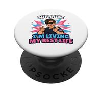 Surprise : Je vis ma Meilleure Vie Trans, Trans Pride LGBTQ PopSockets PopGrip Adhésif