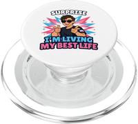 Surprise : Je vis ma Meilleure Vie Trans, Trans Pride LGBTQ PopSockets PopGrip pour MagSafe