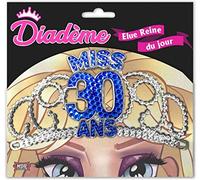 surprisez Accessoire de fête Diadème 30 Ans Bleu et Argent (x1) R/DM03B