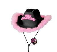 surprisez Cadeau avec chapeau miss anniversaire noir et rose fuchsia (x1) REF/CHAG00N