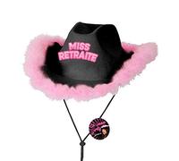 surprisez Cadeau avec Chapeau Miss Retraite Noir et Rose Fuchsia (x1) REF/CHAG07N