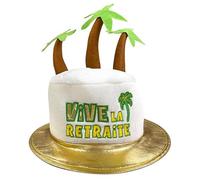 SURPRISEZ-VOUS Chapeau à palmiers - Retraite - Doré