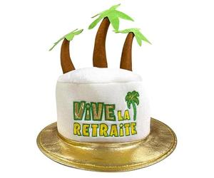 SURPRISEZ-VOUS Chapeau à palmiers - Retraite - Doré