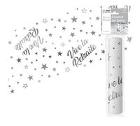 Surprisez-vous Chemin de Table Vive la Retraite Métallisé - 5 m - Couleur Argent