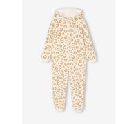 Surpyjama fille sherpa léopard beige 5A