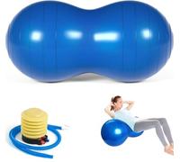 SURPZON Ballon de thérapie en forme de cacahuète, 90 x 45 cm, ballon d'exercice anti-éclatement avec pompe, qualité salle de sport, fitness pour grossesse, accouchement, kinésithérapie, entraînement