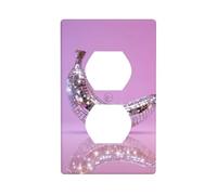 Surreal Banana Disco Ball Outlet Cover Light Switch Cover Decorative 1 Gang Wall Plate for Kitchen Room Bathroom Size 7x11.4cm