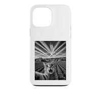 Surreal Cat Selfie Ferme Chemtrails Humour Coque pour iPhone 13 Pro Max