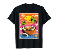 Surreal Coconut Island Tropical Summer Dreamy Esthétique Années 90 T-Shirt