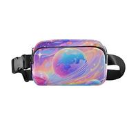Surrealism Sac à bandoulière coloré Cosmic Planet pour homme et femme avec sangle réglable pour voyage, vacances, course à pied, Planète cosmique colorée du surréalisme, Taille unique