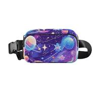 Surrealism Sac à bandoulière coloré Cosmic Planet pour homme et femme avec sangle réglable pour voyage, course à pied, randonnée, Planète cosmique colorée du surréalisme, Taille unique