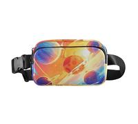 Surrealism Sac banane coloré Cosmic Planet pour homme et femme Mini sac à bandoulière avec sangle réglable pour voyage, gym, travail, surréalisme planète cosmique colorée, 1 size