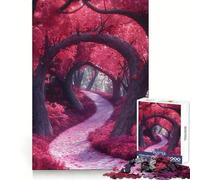 Surréalisme Chemin forestier avec Arbres Art de la Nature Puzzle de 1000 pièces pour Adultes Jeu Mental apaisant et divertissant Découpe de qualité supérieure Cadeau d'anniversaire 38x52cm
