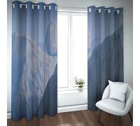 Surréalisme Cuisine Occultant Rideaux La clé de Verre Célèbre Peinture Impressions Assombrir Dreapes Décor Oeillet Dessus Isolé thermiquement Extra Large W140xL280cm 2 pièces