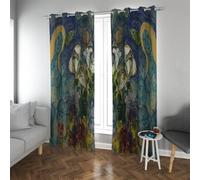Surréalisme Rideaux occultants Les lys Calla dans la Corbeille de Fruits Peintures célèbres Impressions Fenêtres Rideaux pour Portes françaises Patio Réduction du Bruit W140xL180cm 2 pièces