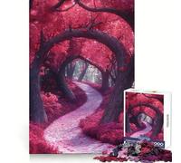 Surréalisme Un Chemin forestier avec des Arbres Art de la Nature Puzzle de 1000 pièces pour Adolescents Jeu cognitif Loisirs Doux Assemblage de Motifs Œuvre d'art 38x26cm