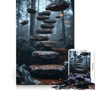 Surréalisme Un Chemin forestier mène à Un escalier_ Puzzle 1000 pièces pour Adultes Jeu de réflexion et de détente Œuvre d'art épurée à Collectionner 50x75cm
