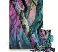 Surréalisme Une forêt où Chaque Arbre est Une œuvre d'art Puzzle de 1000 pièces pour Adultes Jeu intellectuel et Relaxant Pièce de qualité 38x26cm