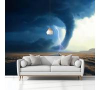 Surréalisme Yi Tornade Vortex En Spirale Papier Peint Intissé 150 x 105 cm (L x H), Bleu Foncé Papier Peint Mural Photo Panoramique - pour Salon Adulte Chambre d'enfants Restaurant Décoration
