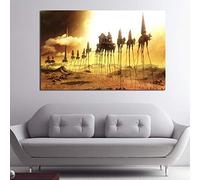 Surréaliste Abstrait Photos Toile Peinture Caravane Salvador Dali Affiches et Gravures Mur Art Photo pour Salon Décor 65x100cm(26x39in) Avec Cadre