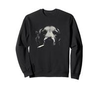 Surréaliste Fumeur Homme Abstrait Portrait Visage Sweatshirt