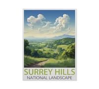 Surrey Hills Paysage National，Puzzle pour Adultes 1000 Pièces en Papier Puzzles Jeu Cadeau Accueil Décoratif Mots Croisés（38x26cm）-HA23