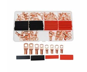 Surriba Cosse Ronde 16mm², 6mm², 10mm²,16mm², 25mm², m6 m8, Cosses Rondes et Manchons Thermorétractables Kits, Cosses Electriques a Sertir