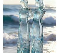 Sœurs à mes côtés, sculpture de trois sœurs célébrant l'amitié, cadeau d'anniversaire pour une amie, figurine en résine peinte à la main, pour célébrer l'amitié et l'anniversaire d'une (Two Sisters)