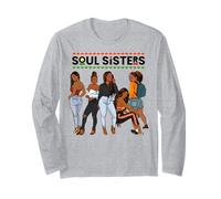Sœurs Galentines Soul Sisters Black Mom Melanin pour Femmes Manche Longue