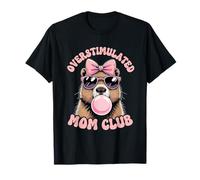 Surstimulé Mom Club Capybara avec nœud et Lunettes de Soleil T-Shirt