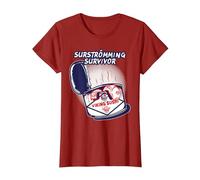 Surstromming Challenge Survivor - Stinky Viking Sushi T-Shirt, Femme, Canneberge, XS