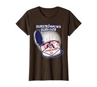 Surstromming Challenge Survivor - Stinky Viking Sushi T-Shirt, Femme, Marron, XS