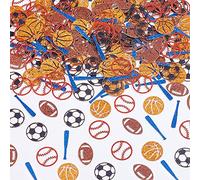 Sursurprise 200pcs Confettis De Sport Pour Tables Paillettes Basket-ball Baseball Football Ballon De Football Confettis Pour Sports Bébé Douche Décorations Toutes Les Fournitures De Fête