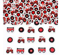 Sursurprise 200PCS Red Tractor Confetti for Table, Tractor Birthday Party Baby Shower Decorations Farm Party Supplies