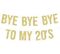 Sursurprise Bannière dorée Bye Bye to My 20s pour fête d'anniversaire sur le thème des années 90, bannière amusante pour 30e anniversaire, décorations de fête rétro 30 ans