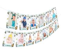 Sursurprise Décorations de 1er anniversaire de pêche, bannière photo The Big One de nouveau-né à 12 mois pour garçons O Fishally One Gone Fishing First Birthday Party Supplies